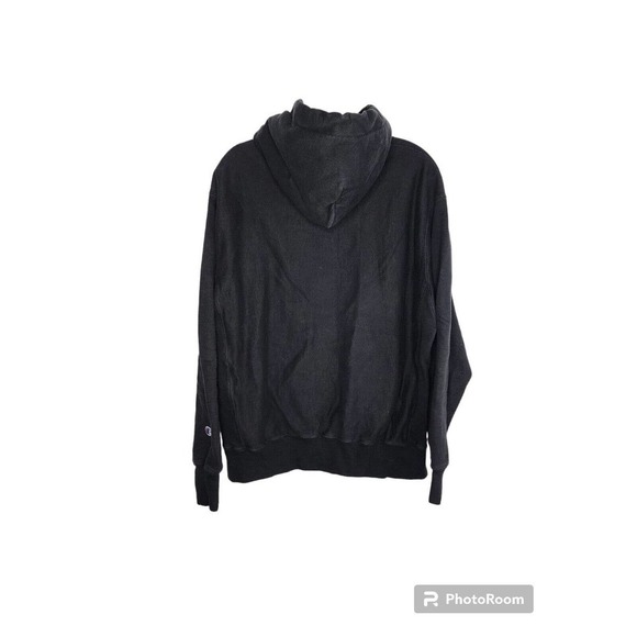 Champion Reverse Weave CHENILLE BIG C LOGO Hoodie Large Heavyweight Sweatshirt - Picture 2 of 7